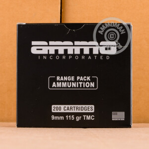 An image of 9mm Luger ammo made by Ammo Incorporated at AmmoMan.com.