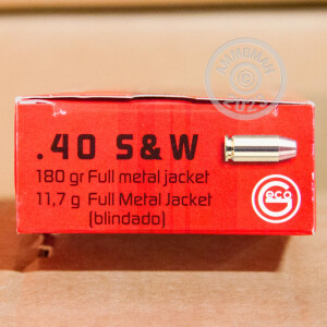 Photo of .40 Smith & Wesson FMJ ammo by GECO for sale at AmmoMan.com.