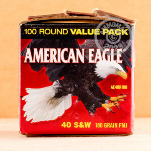 Image of 40 S&W FEDERAL AMERICAN EAGLE 180 GRAIN FMJ (100 ROUNDS)