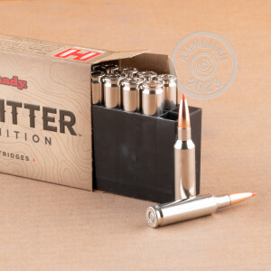 A photograph of 20 rounds of 120 grain 6.5MM CREEDMOOR ammo with a GMX bullet for sale.