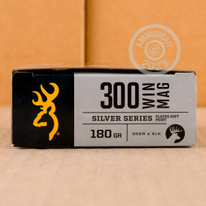 Image of Browning 300 Winchester Magnum rifle ammunition.