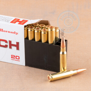 Photo detailing the 308 WIN HORNADY MATCH 155 GRAIN OTM (20 ROUNDS) for sale at AmmoMan.com.