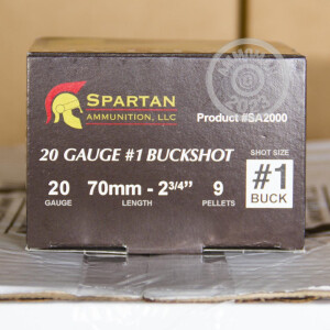  #1 BUCK shotgun rounds for sale at AmmoMan.com - 250 rounds.