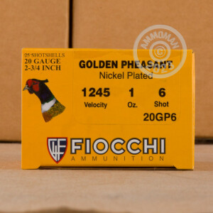 Image of 20 GAUGE FIOCCHI GOLDEN PHEASANT NICKEL PLATED 2-3/4