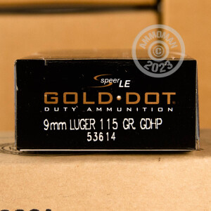 Photograph showing detail of 9MM SPEER GOLD DOT 115 GRAIN JHP (1000 ROUNDS)