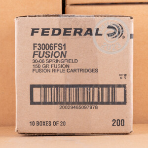 Image of the .30-06 SPRINGFIELD FEDERAL FUSION 150 GRAIN SP (20 ROUNDS) available at AmmoMan.com.