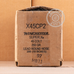 Photo detailing the 45 COLT WINCHESTER SUPER-X 255 GRAIN LRN (20 ROUNDS) for sale at AmmoMan.com.