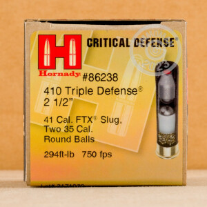 Image of the 410 BORE HORNADY CRITICAL DEFENSE 2-1/2