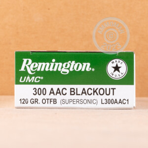 Image of 300 AAC Blackout ammo by Remington that's ideal for training at the range.