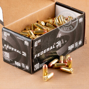 Image of the 40 S&W FEDERAL BLACK PACK 165 GRAIN FMJ (800 ROUNDS) available at AmmoMan.com.