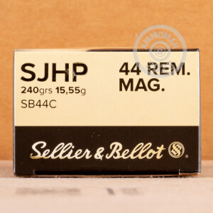 Image of the 44 MAGNUM SELLIER & BELLOT 240 GRAIN SJHP (50 ROUNDS) available at AmmoMan.com.