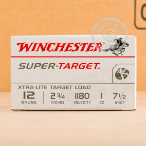 Photograph showing detail of 12 GAUGE WINCHESTER SUPER-TARGET 2 3/4“ 1 OZ. #7.5 SHOT (25 ROUNDS)