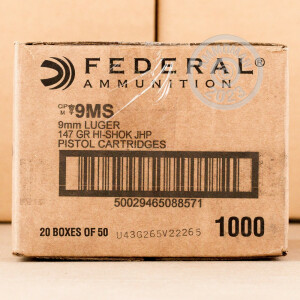 Image of 9MM FEDERAL 147 GRAIN HI-SHOK JACKETED HOLLOW POINT (50 ROUNDS)