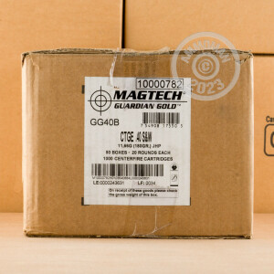 Photo detailing the .40 S&W MAGTECH GUARDIAN GOLD 180 GRAIN JHP (20 ROUNDS) for sale at AmmoMan.com.