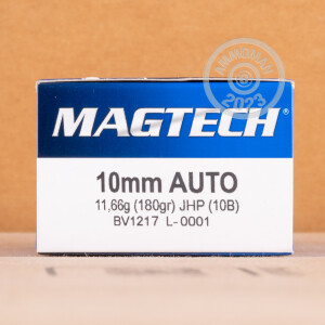 Image of the 10MM AUTO MAGTECH 180 GRAIN JHP (50 ROUNDS) available at AmmoMan.com.
