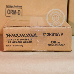 Image of 12 GAUGE WINCHESTER SUPER-X 2 3/4" 1 OZ. RIFLED SLUG (150 ROUNDS)