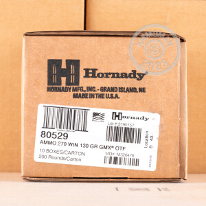 Image of the 270 WIN HORNADY OUTFITTER 130 GRAIN GMX (20 ROUNDS) available at AmmoMan.com.