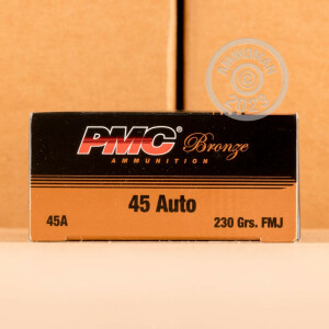 Image of the 45 ACP PMC 230 GRAIN FMJ (250 ROUNDS) available at AmmoMan.com.