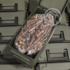 Image detailing the steel case and boxer primers on 375 rounds of Mixed ammunition.