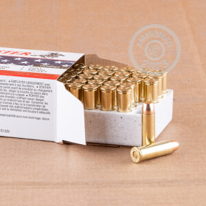 Photo detailing the 38 SPECIAL WINCHESTER USA TARGET PACK 130 GRAIN FMJ (500 ROUNDS) for sale at AmmoMan.com.