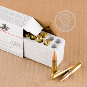 A photograph of 200 rounds of 147 grain 300 AAC Blackout ammo with a FMJ bullet for sale.