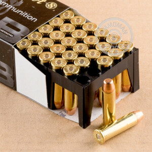 Photo detailing the 357 MAG SELLIER AND BELLOT 158 GRAIN FMJ (1000 ROUNDS) for sale at AmmoMan.com.
