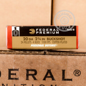 Image of the 20 GAUGE FEDERAL PREMIUM PERSONEL DEFENSE 2 3/4" #4 BUCKSHOT (5 ROUNDS) available at AmmoMan.com.