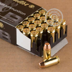 Photograph showing detail of 40 S&W SELLIER & BELLOT 165 GRAIN FMJ (50 ROUNDS)