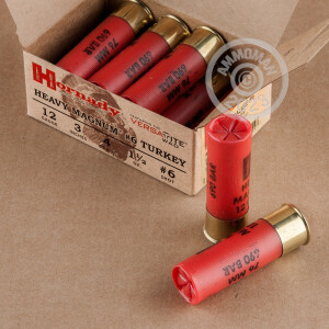 Image of the 12 GAUGE HORNADY HEAVY MAGNUM TURKEY 3" #6 PLATED LEAD SHOT (10 ROUNDS) available at AmmoMan.com.