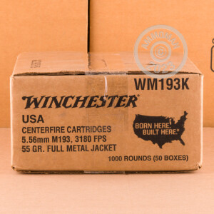 Image detailing the brass case on the Winchester ammunition.