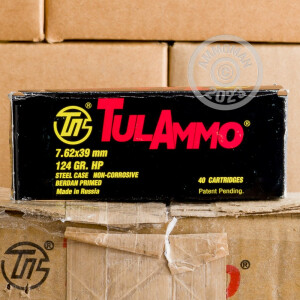 Image of 7.62x39MM TULA AMMO 124 GRAIN HOLLOW POINT (40 ROUNDS)