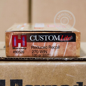 Image of the 270 WIN HORNADY SST LITE 120 GRAIN PT (20 ROUNDS) available at AmmoMan.com.