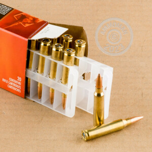 Photo of 223 Remington Hollow-Point Boat Tail (HP-BT) ammo by Federal for sale.