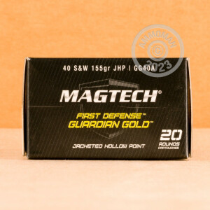 Photograph showing detail of 40 S&W MAGTECH GUARDIAN GOLD 155 GRAIN JHP (20 ROUNDS)
