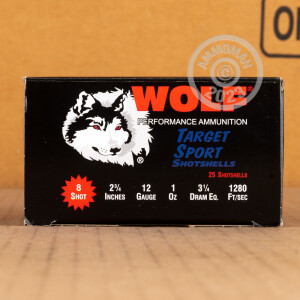 Image of 12 GAUGE WOLF TARGET SPORT 2-3/4" 1 OZ. #8 SHOT (250 ROUNDS)