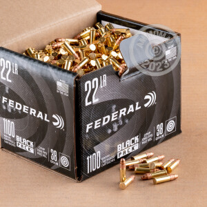 Image of 22 LR FEDERAL BLACK PACK 38 GRAIN CPHP (1100 ROUNDS)