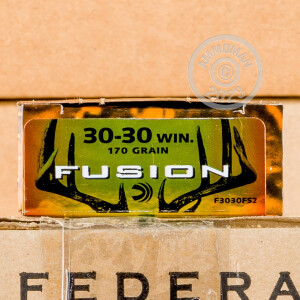 Photo detailing the 30-30 WIN FEDERAL FUSION 170 GRAIN FUSION (20 ROUNDS) for sale at AmmoMan.com.