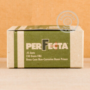 Image of the 45 ACP - 230 gr FMJ - Fiocchi Perfecta - 50 Rounds available at AmmoMan.com.