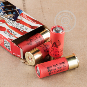 Image of the 12 GAUGE HORNADY AMERICAN WHITETAIL 2-3/4" 1 OZ. RIFLED SLUG (5 ROUNDS) available at AmmoMan.com.