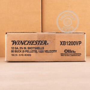 Image of 12 GAUGE WINCHESTER SUPER-X 2-3/4" #00 BUCK 9 PELLETS (150 ROUNDS)