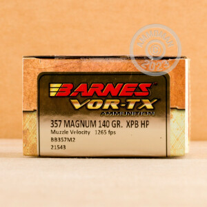 Photo of 357 Magnum Solid Copper Hollow Point (SCHP) ammo by Barnes for sale at AmmoMan.com.