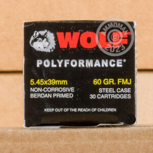 Image of 5.45X39MM WOLF POLYFORMANCE WPA 60 GRAIN FMJ (750 ROUNDS)