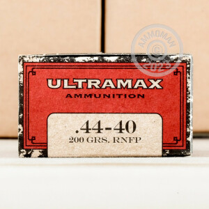 Image of Ultramax 44-40 WCF rifle ammunition.