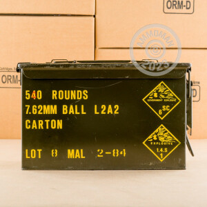 Image of the 7.62x51mm NATO - 146 gr FMJ - Malaysian Surplus - 540 Rounds in 50 Cal Ammo Can available at AmmoMan.com.
