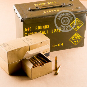 Image of 7.62x51mm NATO - 146 gr FMJ - Malaysian Surplus - 540 Rounds in 50 Cal Ammo Can
