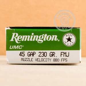 Image of .45 GAP REMINGTON 230 GRAIN METAL CASE (500 ROUNDS)