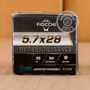 Image of the 5.7x28MM FIOCCHI 35 GRAIN JACKETED FRANGIBLE (500 ROUNDS) available at AmmoMan.com.