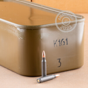 Image detailing the steel case on the Wolf ammunition.