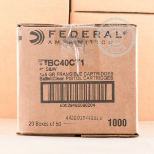 Image of 40 S&W FEDERAL BALLISTICLEAN RHT 125 GRAIN FRANGIBLE (1000 ROUNDS)