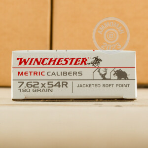 Image of the 7.62x54R WINCHESTER 180 GRAIN SP (20 ROUNDS) available at AmmoMan.com.